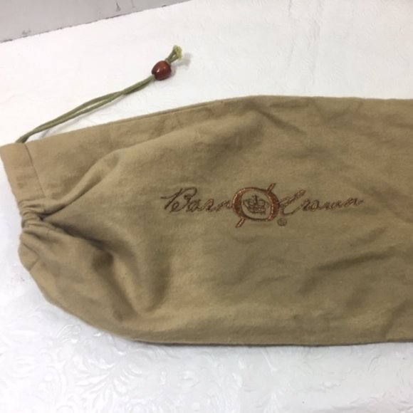 Born Crown Brown Soft Drawstring Shoe Purse Storage Dust Bag 14x7.5 - Picture 7 of 7